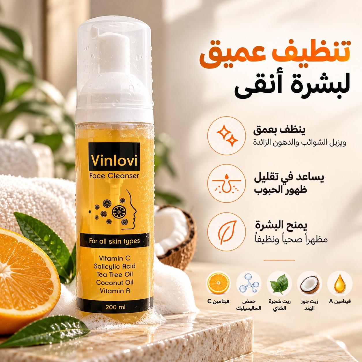 WhatsApp Image 2026-10-04 at 1 Vinlovi Face Cleanser – غسول فينلوفي للوجه 200 مل - الصورة 1